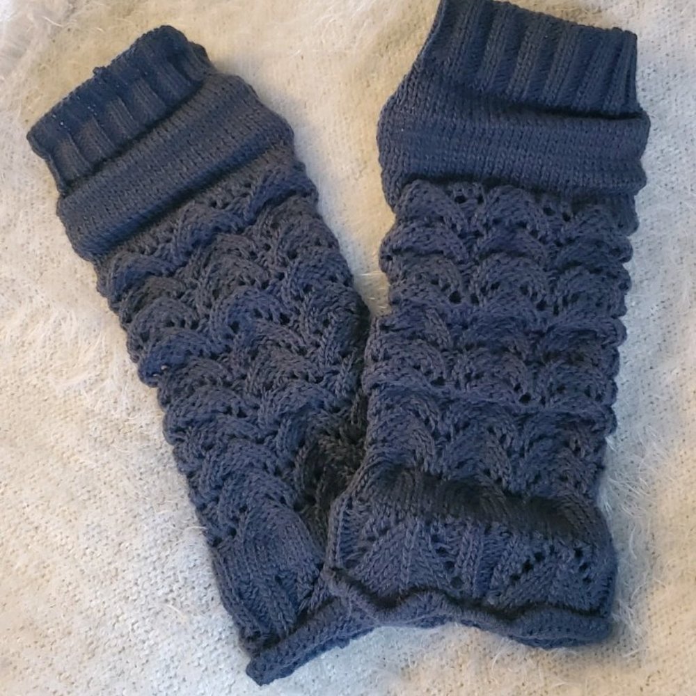 Dark Grey Knitted Arm Warmers NWOT